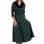 Lola lange jurk met schotse ruit print e Lola lange jurk met schotse ruit print e